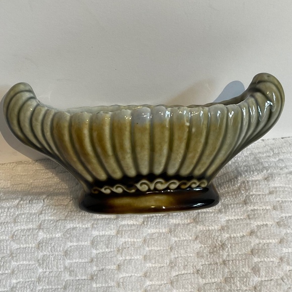 Vintage Wade Irish Porcelain Made in Ireland Vase Dish Blue/Green/Brown Glaze - Picture 4 of 12